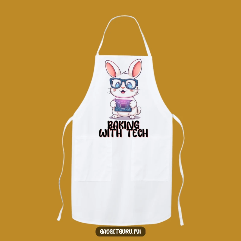 Funny Rabbit Scientist Apron: Circuit Board Lab Wear