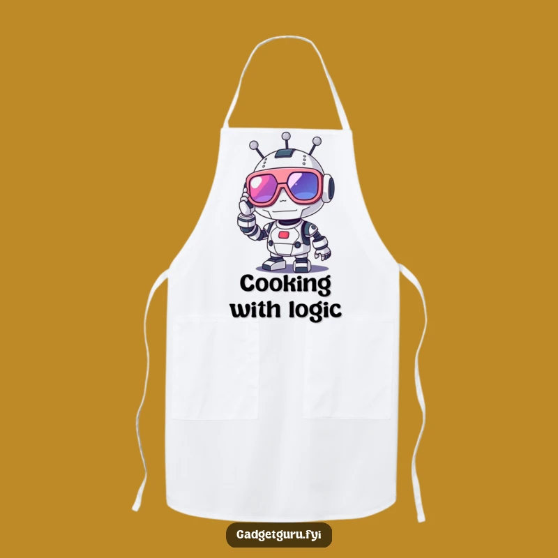 Funny Robot Chef Apron, Futuristic Cooking and Techy Funny Gift