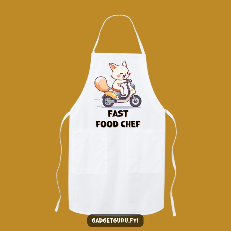 Funny Energetic Animal Scooter Zoom Apron: Cook with Zesty Speed!