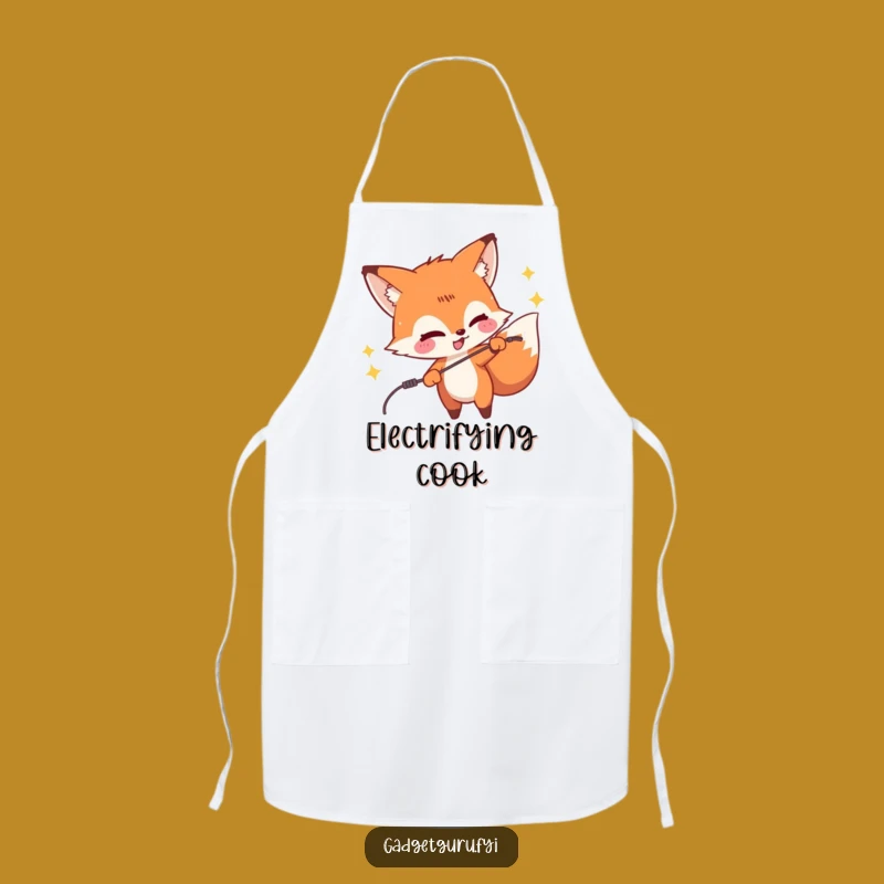 Funny Fox Zapping Wire Apron - Hilarious Kitchen Fun for Pranksters