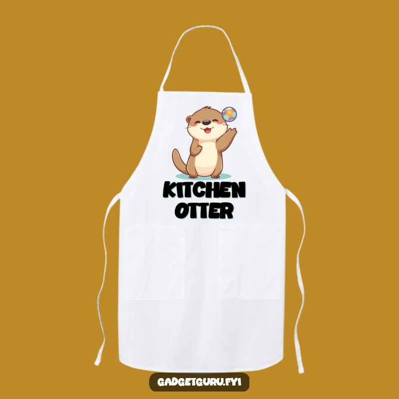 Funny Otter Kitchen Orb Apron: Cook & Play with Digital Humor Gift