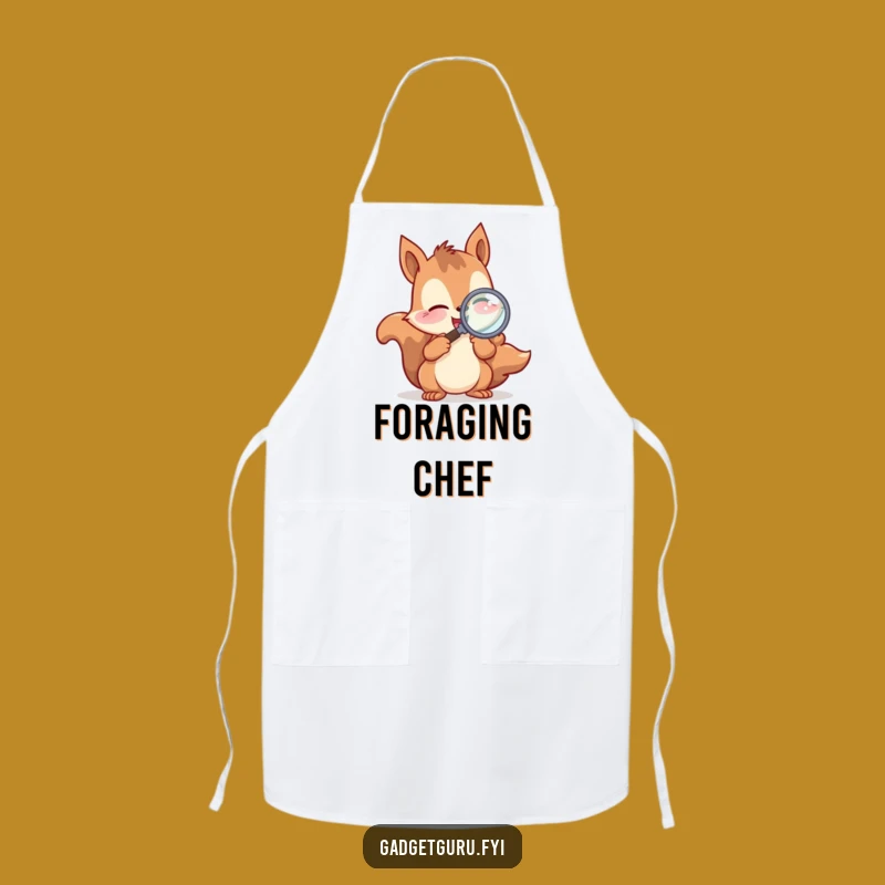 Funny Squirrel Magnifying Glass Apron - Explore Your Culinary Adventures!