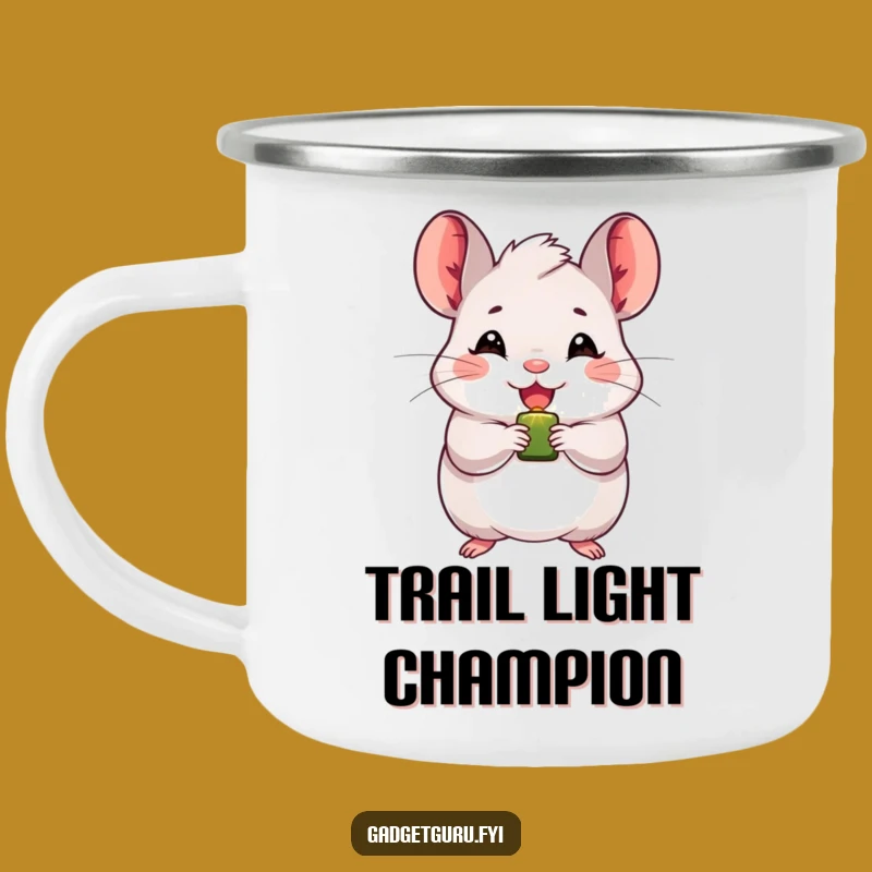 Funny Chinchilla Camping Mug: Brighten Adventures with Light, a Cheerful Gift