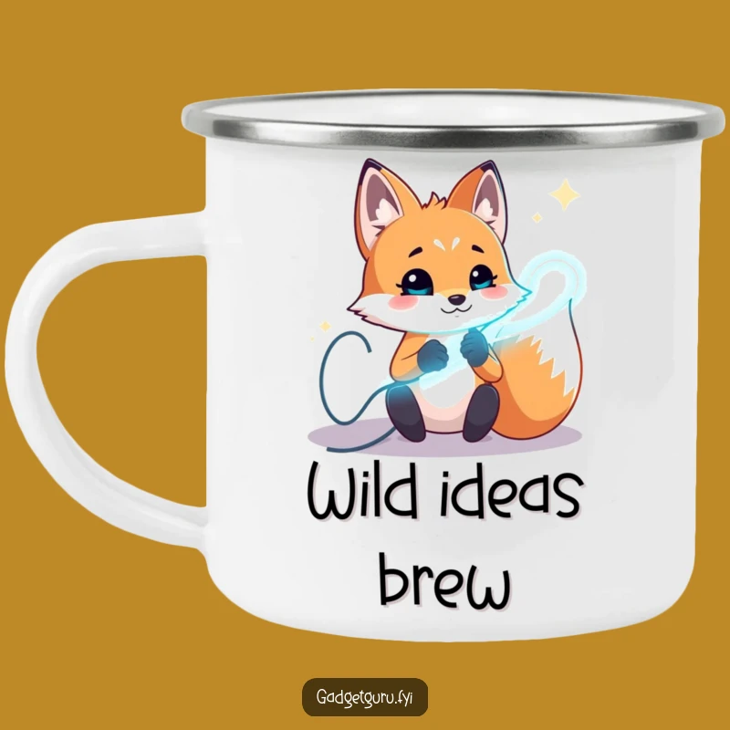 Funny Fox Electric Camping Mug, Glowing Wire Adventures and Fun Funny Gift