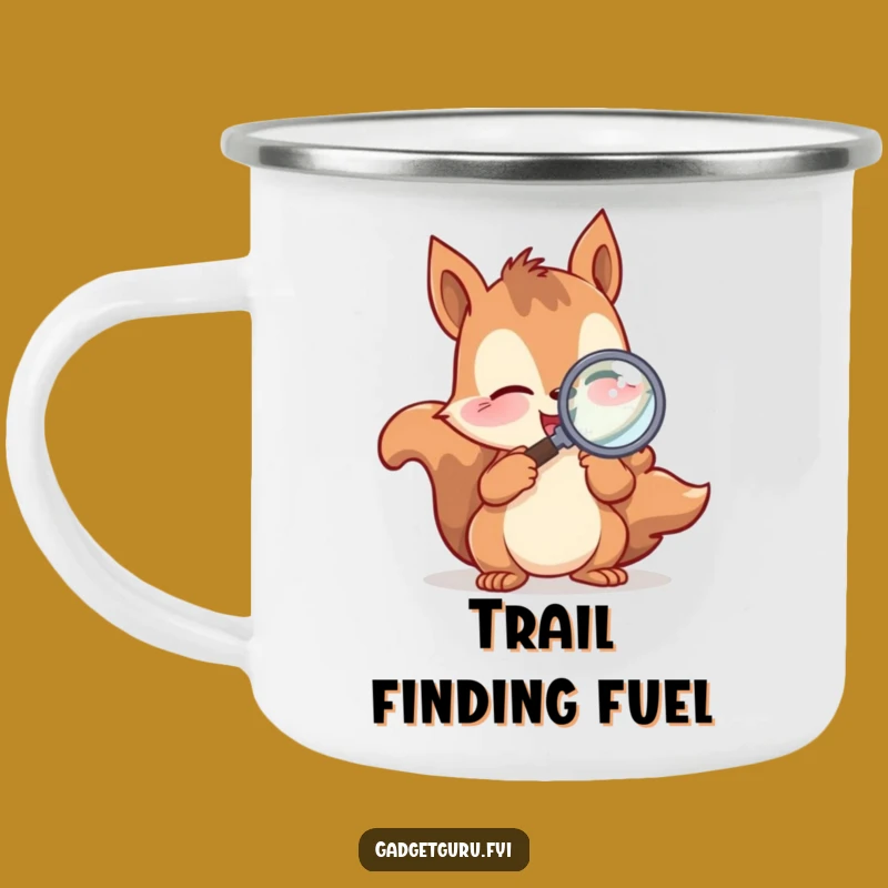Funny Squirrel Magnifying Glass Camping Mug - Explore Nature with Every Sip!