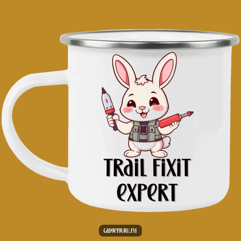 Funny Bunny Fixer Camping Mug: DIY Confidence On the Go