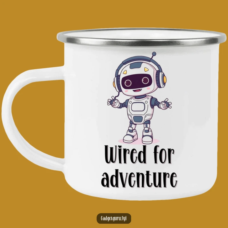 Funny Robot Dancer Camping Mug: Groove Around the Campfire