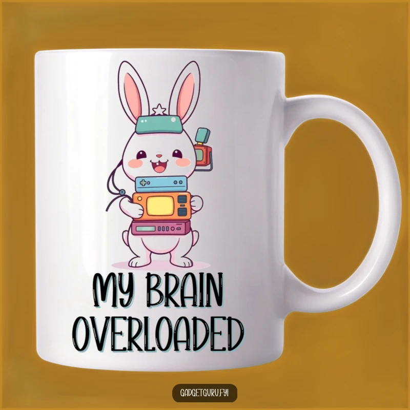 Funny Rabbit Gadget Balance Mug: The Ultimate Tech-Loving Bunny Gift