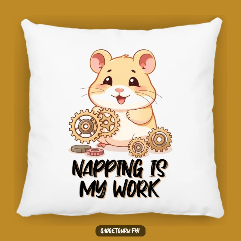 Cozy Funny Hamster Pillow, Tinkerer Comfort and Cute Funny Gift