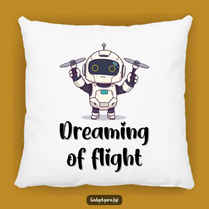Funny Robot Drone Pillow: Techie Cushion - Comfy and Hilarious Gift!