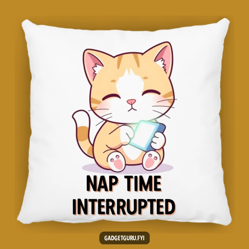 Funny Cat Screen Paw Pillow - Cozy Comfort, Hilarious Feline Gift!