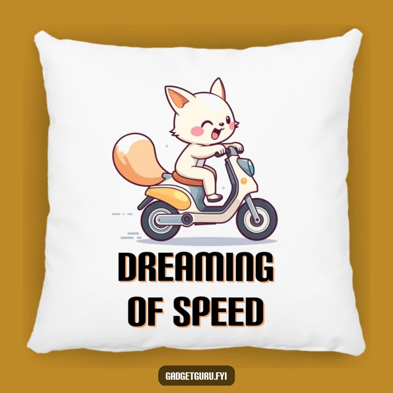 Funny Energetic Animal Scooter Zoom Pillow: Cozy Rides and Laughs!