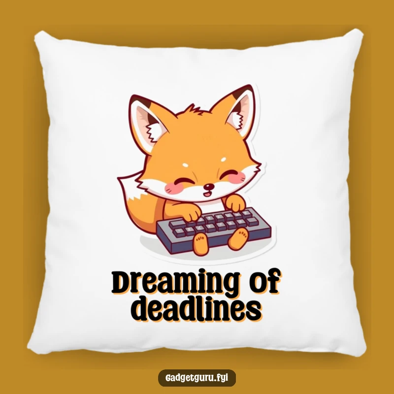 Funny Kawaii Fox Pillow: Cute & Cozy Comfort for Your Typing Den