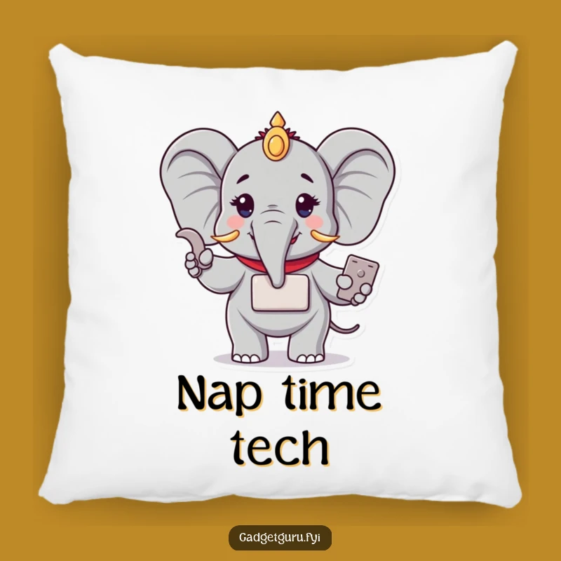 Funny Elephant Tech Pillow: Cozy Comfort with Smart Humor