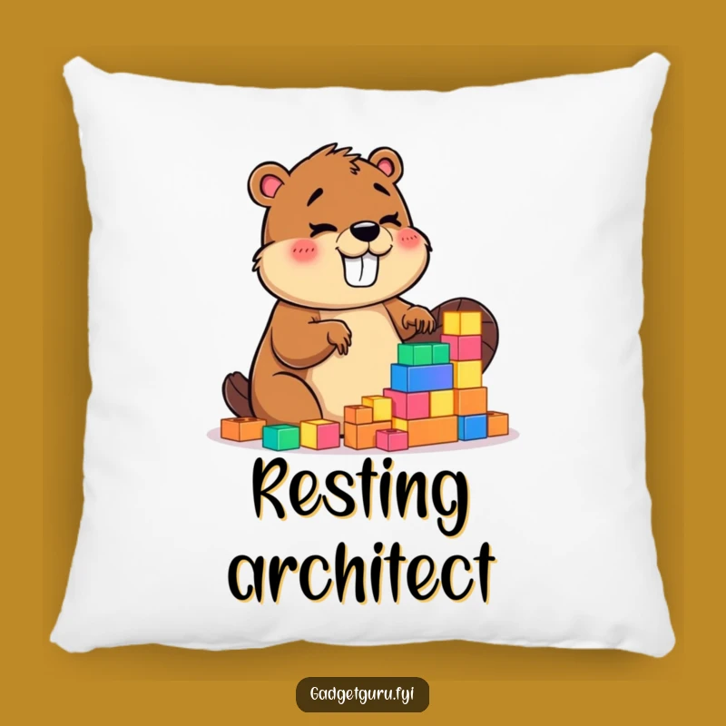 Funny Beaver Pillow: Giggling Character Building Fun With Glowing Blocks