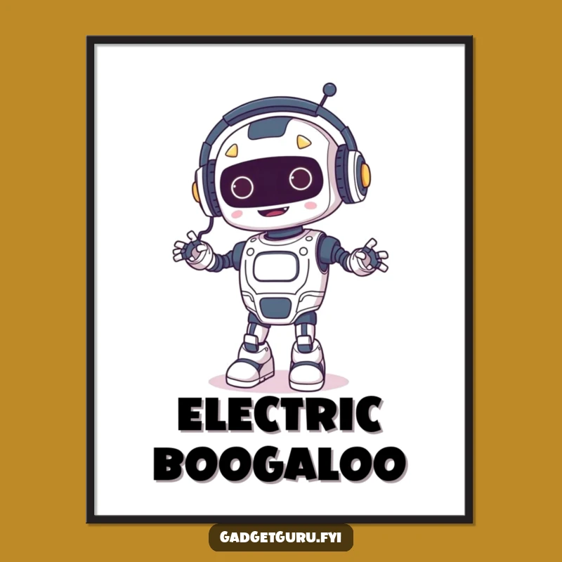 Funny Robot Dancer Digital Art: Happy Bot for Instant Decor