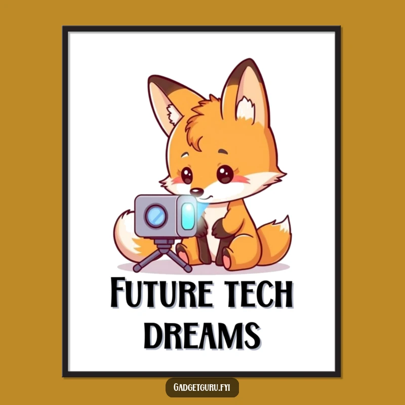 Funny Fox Hologram Digital Art: Bring Wonder to Your Walls