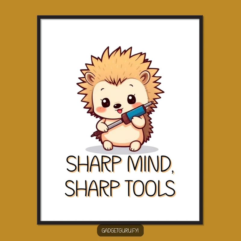Funny Hedgehog Maker Digital Art: Printable DIY Decor for Your Space