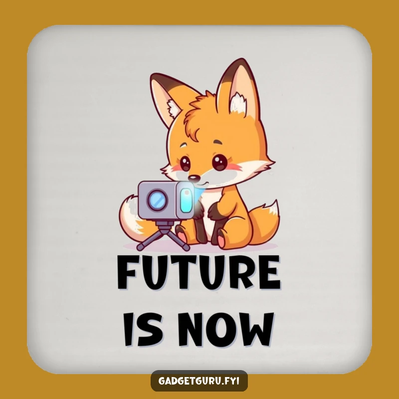 Funny Fox Hologram Coaster: Protect Surfaces with Clever Charm