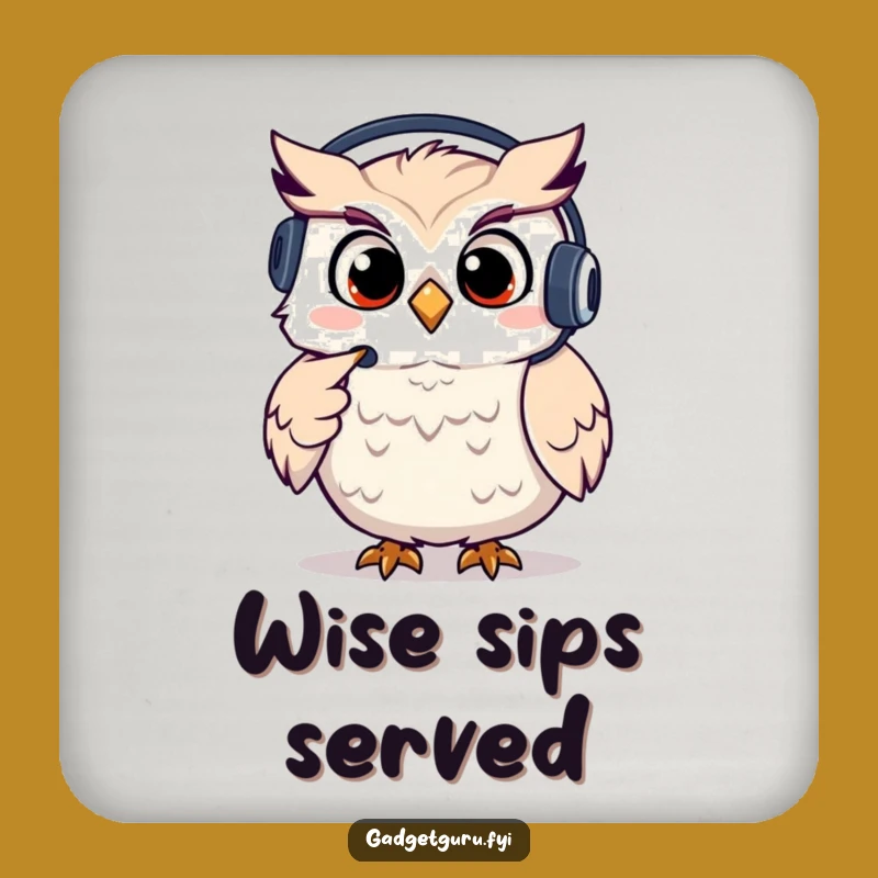 Funny Owl Call Coaster Set, Giggling Protection and Hilarious Funny Gift