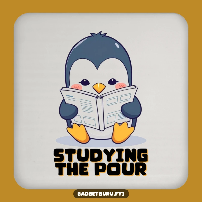 Funny Penguin Drink Coaster: Protect Surfaces, a Smart & Hilarious Gift!