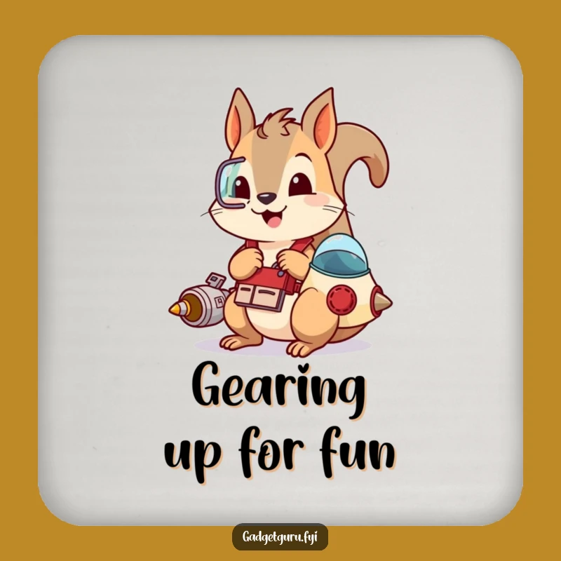 Funny Squirrel Spaceship Coasters: Protect Surfaces with Inventive Flair