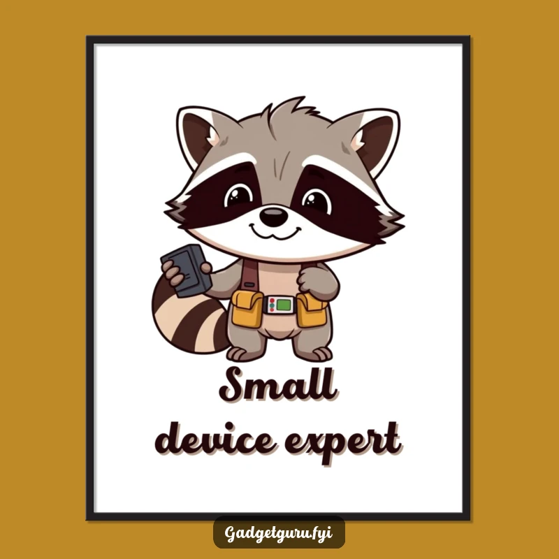 Funny Raccoon Fixer Poster: Hilarious Wall Art for Your Garage or Workshop, a Great Gift