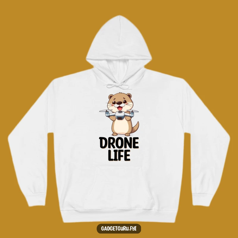 Cozy Otter Drone Hoodie: Stay Warm with Gadget Enthusiasm