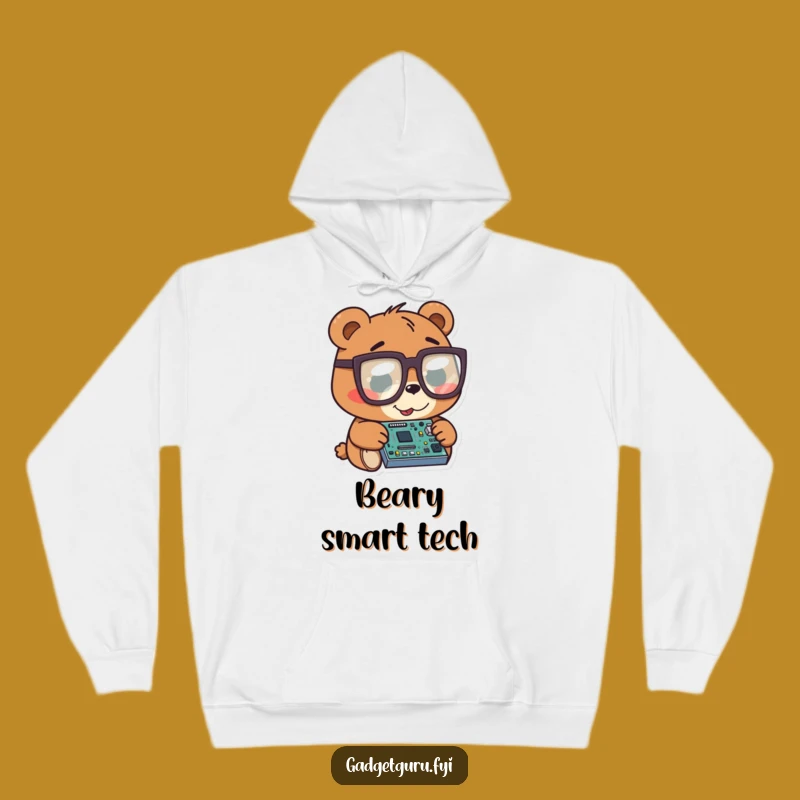Funny Bear Tech Hoodie: Cozy & Hilarious Sweatshirt for Smarty Pants