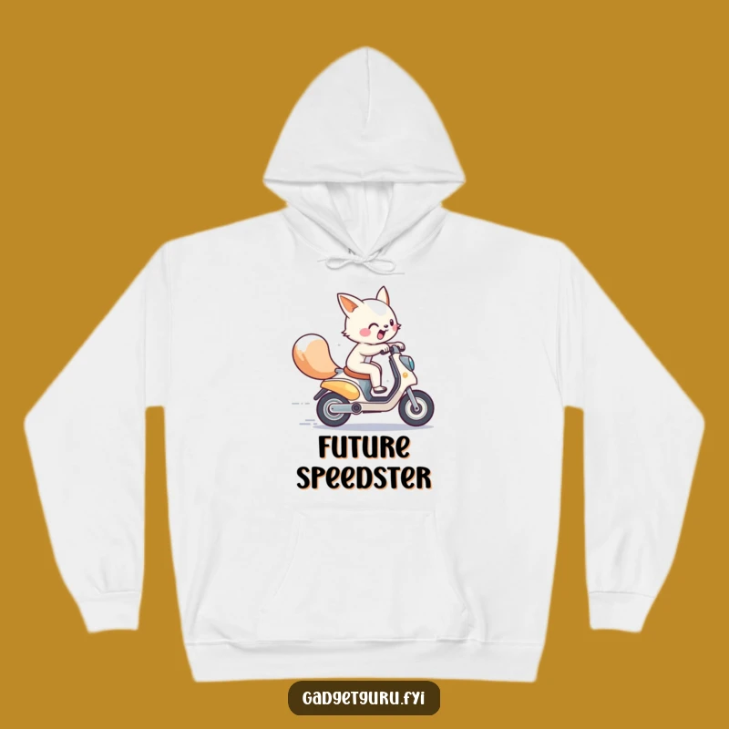 Funny Energetic Animal Scooter Zoom Hoodie: Cozy Speed and Smiles!
