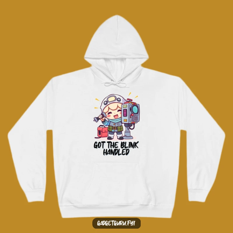 Funny Gadget Tinkerer Hoodie: Cozy Warmth with a Hilarious Toolkit Character, Perfect Gift