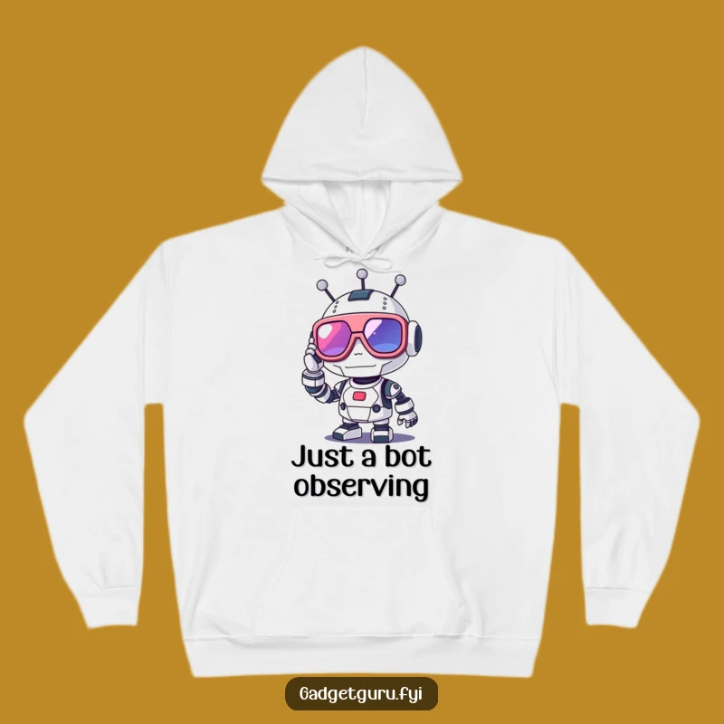 Cozy Funny Robot Glasses Hoodie, Warm and Geeky Funny Gift