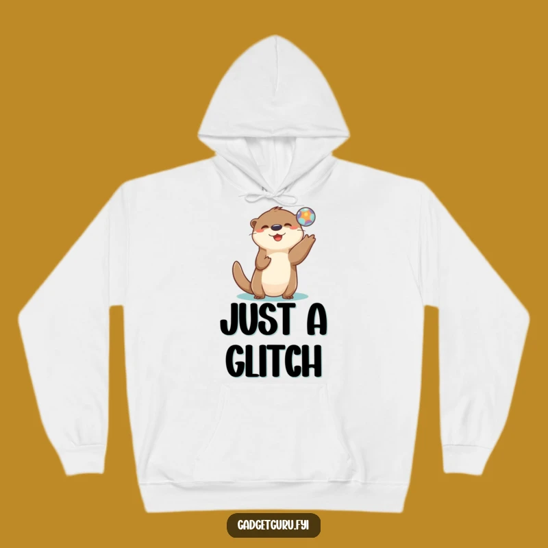 Funny Otter Orb Toss Hoodie: Cozy Playful Otter Gift for Tech Fans