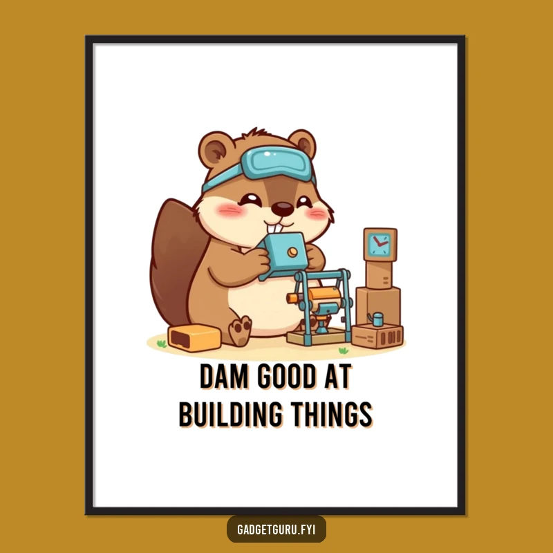Free Printable Beaver Wall Art: Quirky Downloadable Decor for Your Creative Workspace