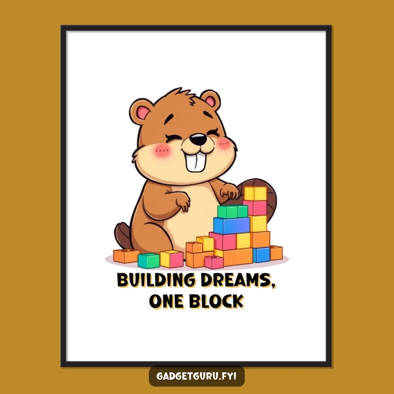 Free Printable Beaver Builder Wall Art - Funny Downloadable DIY Decor for a Humorous Home