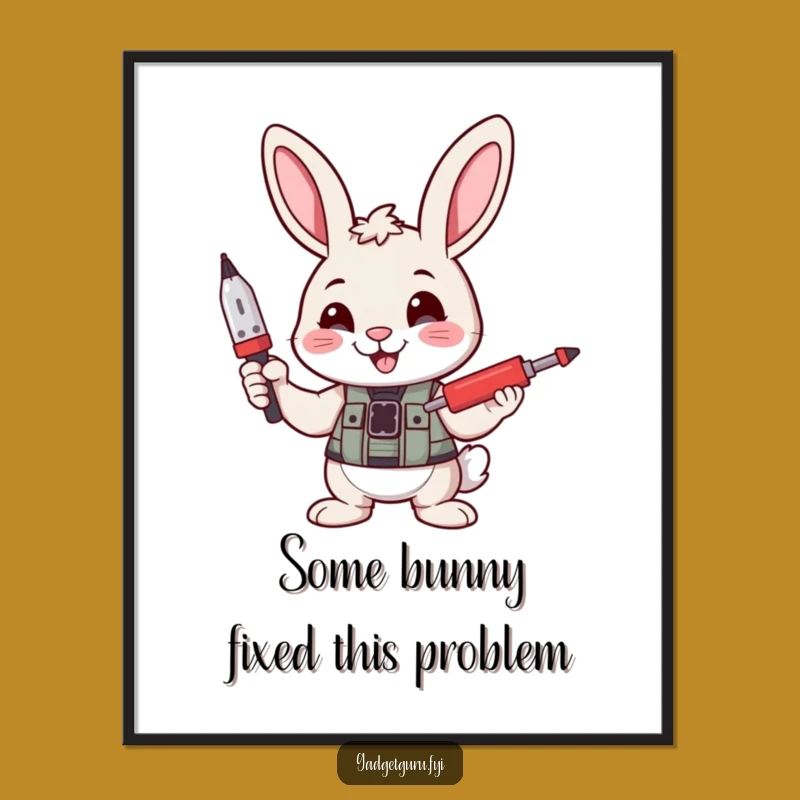 Free Printable Bunny Art: Confident DIY Decor, Downloadable Gift