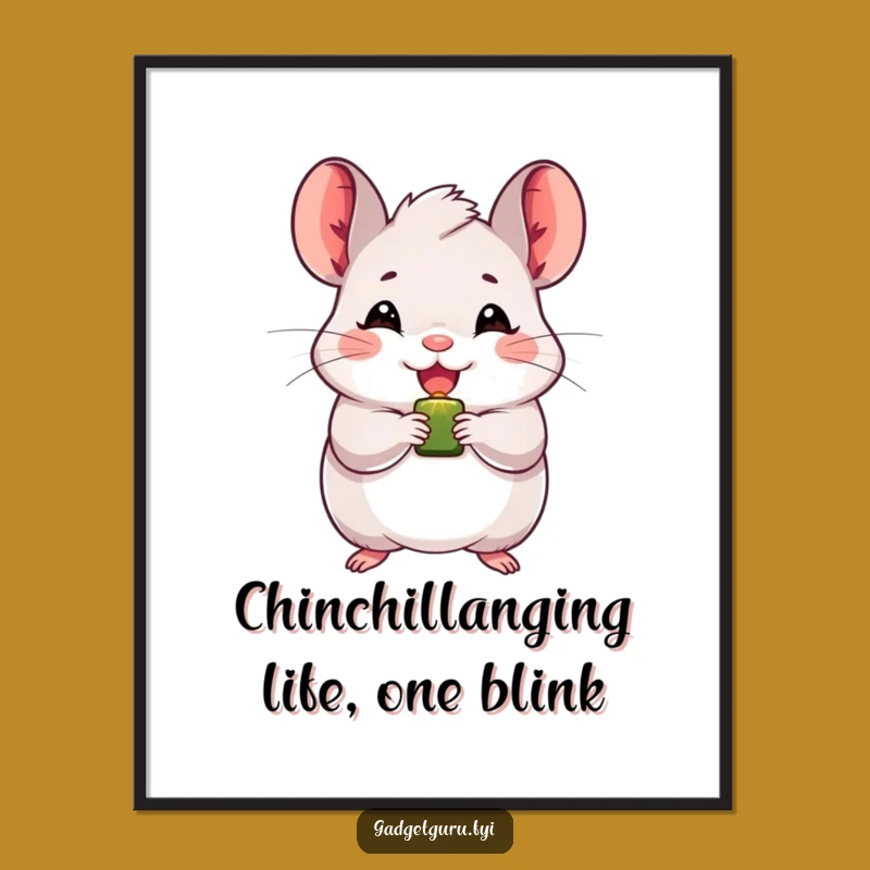 Free Printable Chinchilla Wall Art: Funny Downloadable Decor for a Bright and Cheerful Space