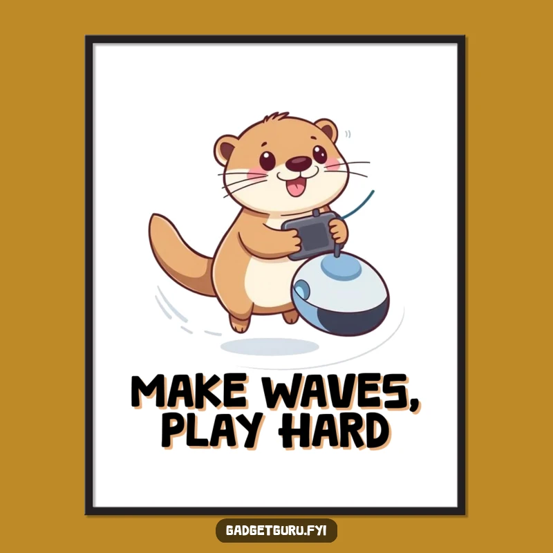 Free Printable Otter Zoom Wall Art - Funny DIY Downloadable Decor