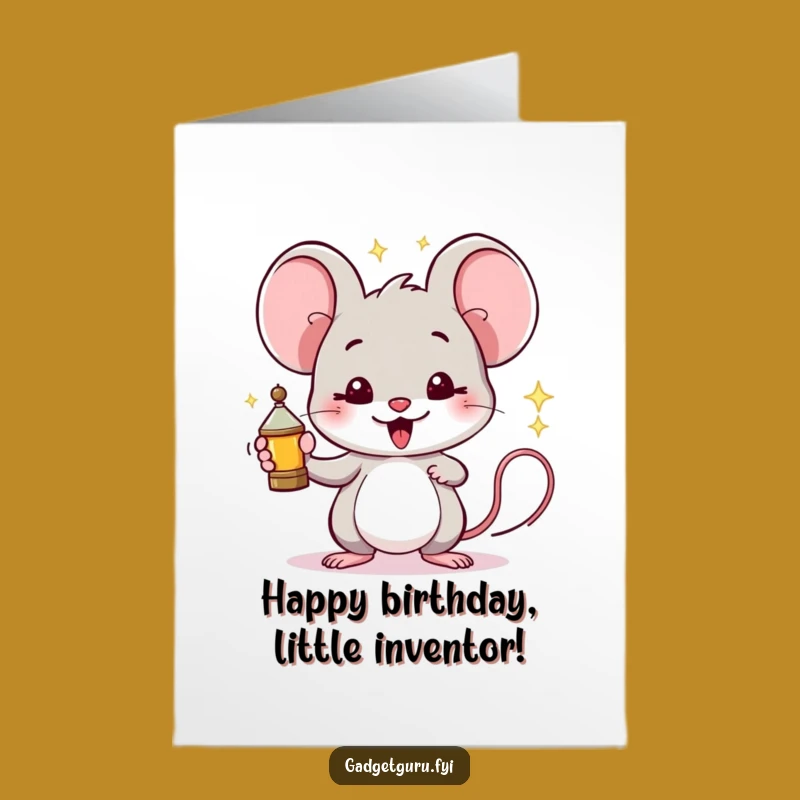 Free Printable Funny Mouse Invention Birthday Card - Downloadable Humorous Gift