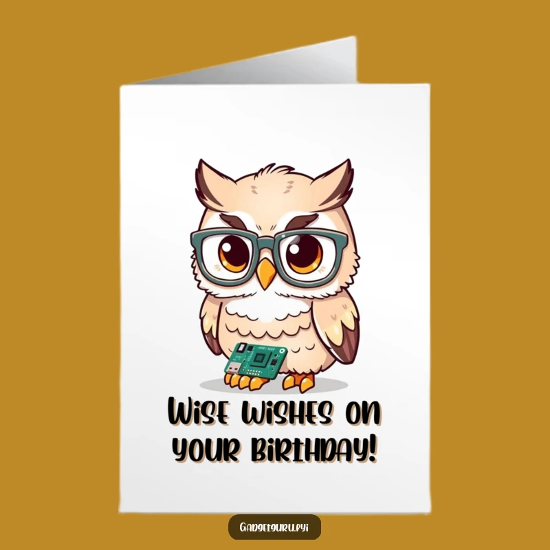 Free Printable Owl Birthday Card: Smarty Specs Techie Downloadable Gift