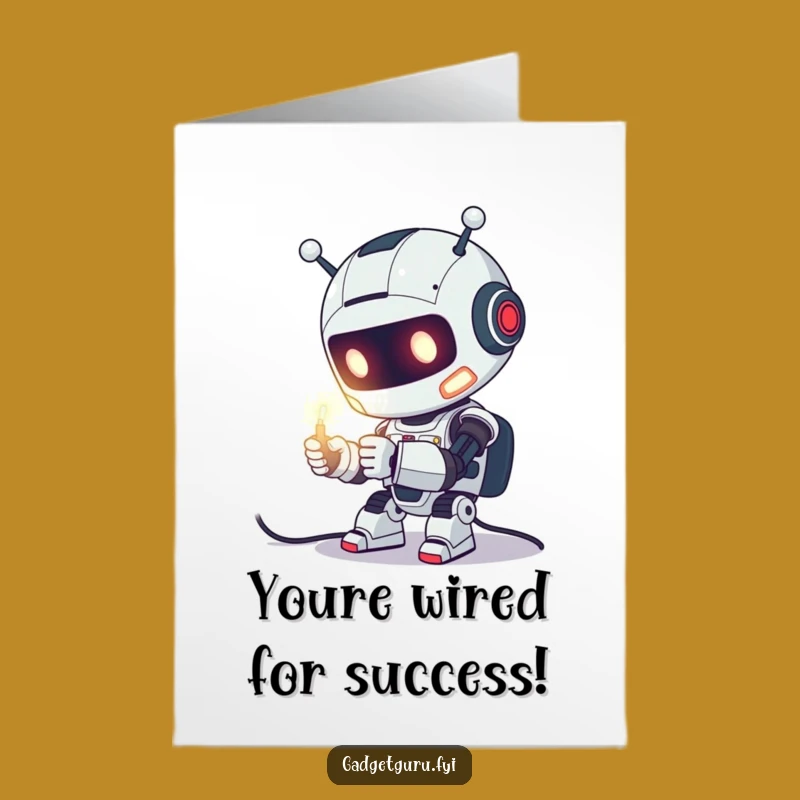Free Printable Robot Congrats Card: Power Up Your Success Downloads