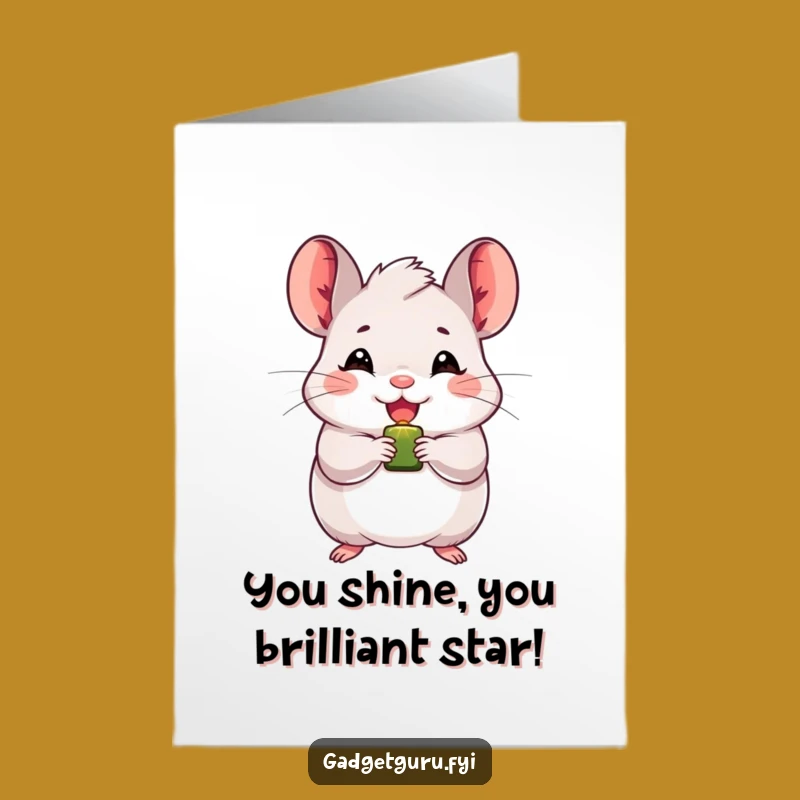 Free Printable Chinchilla Congratulations Card: Hilarious Downloadable Gift for Big Achievements