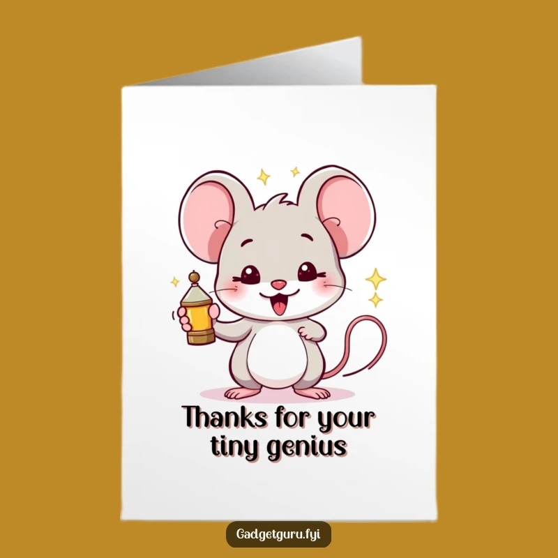 Free Printable Funny Mouse Invention Thank You Card - Downloadable Humorous Gift