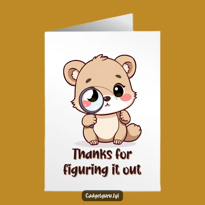 Free Printable Funny Thanks Card: Animal Research Gratitude Humor Downloadable Gift