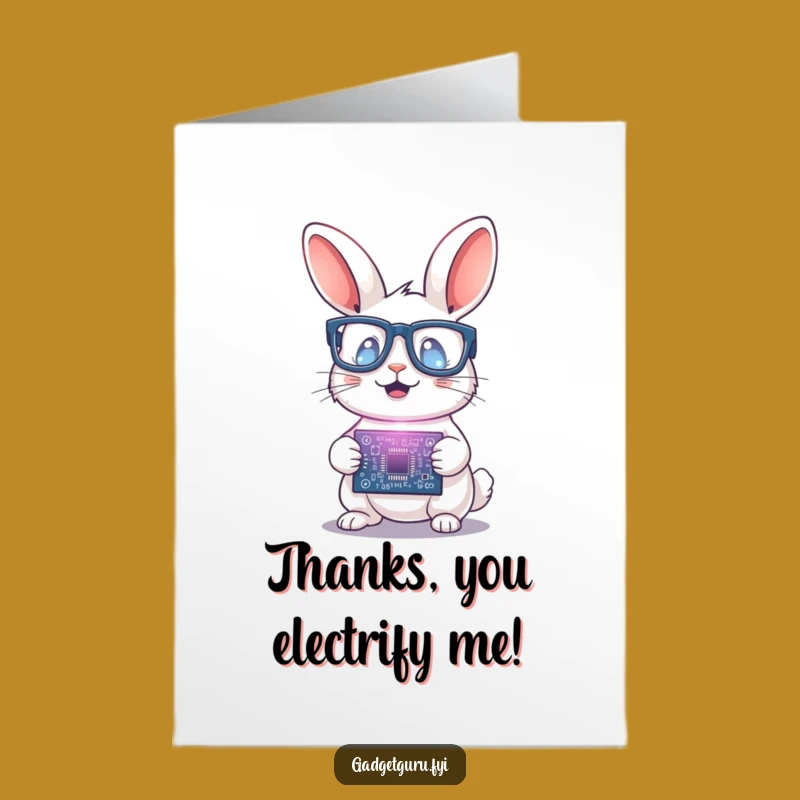 Free Printable Thank You Card: Rabbit Engineer - Gratitude Downloadable