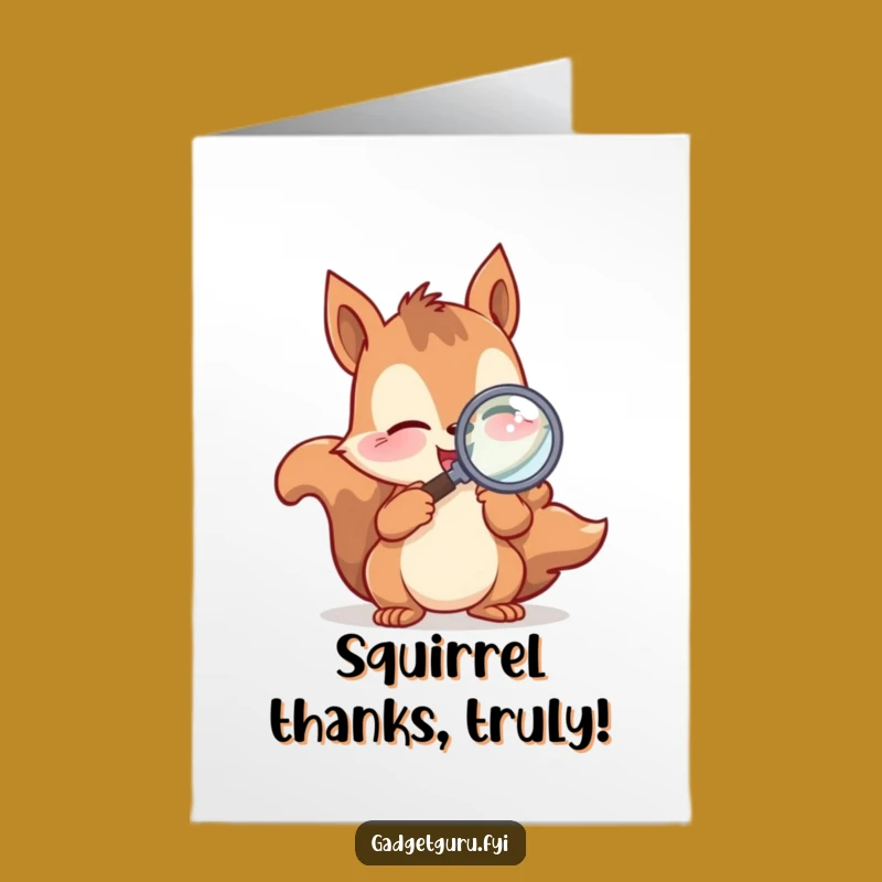 Free Printable Squirrel Thank You Card: Curious Gratitude Downloads