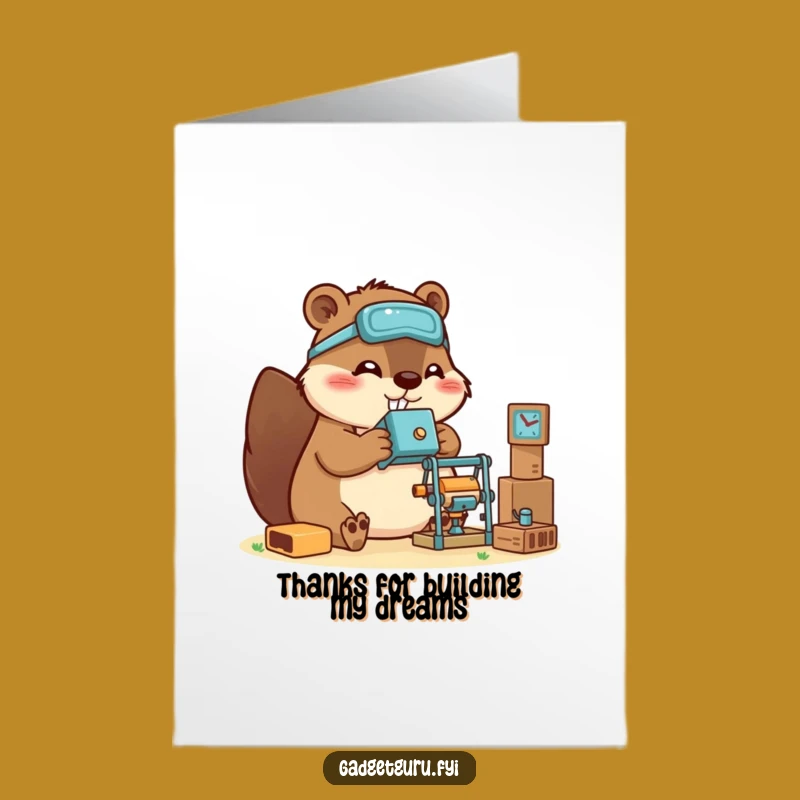 Free Printable Beaver Thank You Card: Charming Downloadable Gift for Handy Gestures