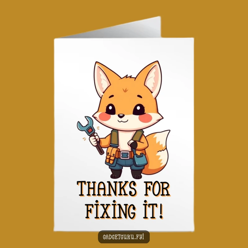 Hilarious Free Printable Thank You Card: Fox's Handy Appreciation!