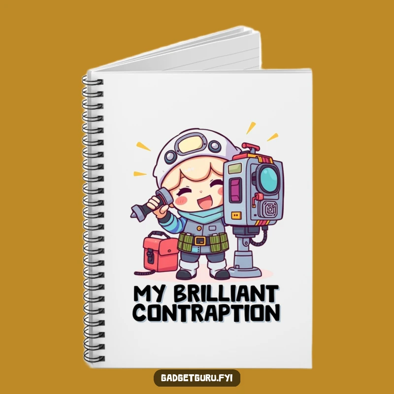 Funny Gadget Tinkerer Notebook: Jot Down Ideas with a Hilarious Toolkit Character, Perfect Gift