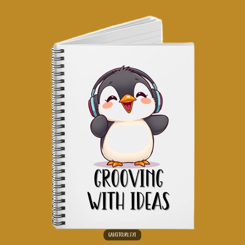 Funny Penguin Review Notebook - Cute Music Journal - Hilarious Stationery Gift
